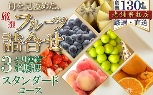 
                  [№5911-0365]【3ヶ月連続定期便】旬を見極めた、厳選フルーツ詰合せ-スタンダードセット- フルーツ 果物 定期便 頒布会 詰合せ 旬 厳選
                
