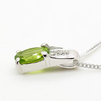 ペリドット ペンダント 1.5ct Ag900(Pt100) （13510）