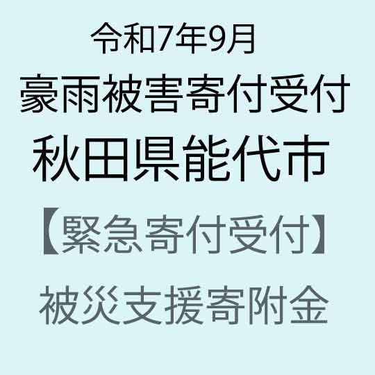 【ふるさと納税】【令和7年9月台風15号被害支援緊急寄附受付】秋田県能代市災害応援寄附金（返礼品はありません）