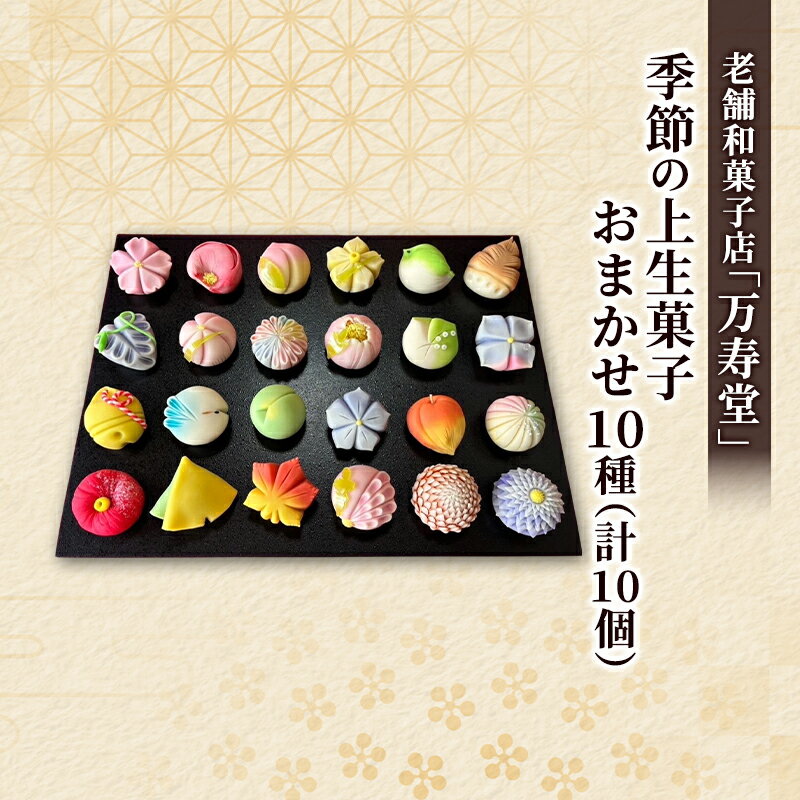 【ふるさと納税】創業明治44年［菓子司 万寿堂］季節の上生菓子 おまかせ10種（計10個） 秋田 羽後 西馬音内 【菓子 和菓子 生菓子 上生菓子 スイーツ かわいい 高級 老舗 お取り寄せ ギフト】