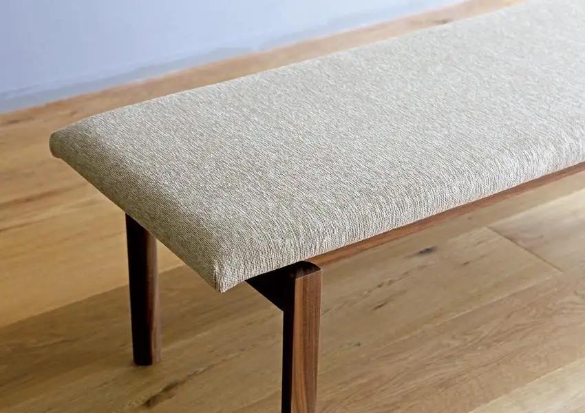 【開梱設置】高野木工 ARCO アルコ ダイニングベンチ ウォルナット W130cm  チャート6：キャメル 【10年保証】