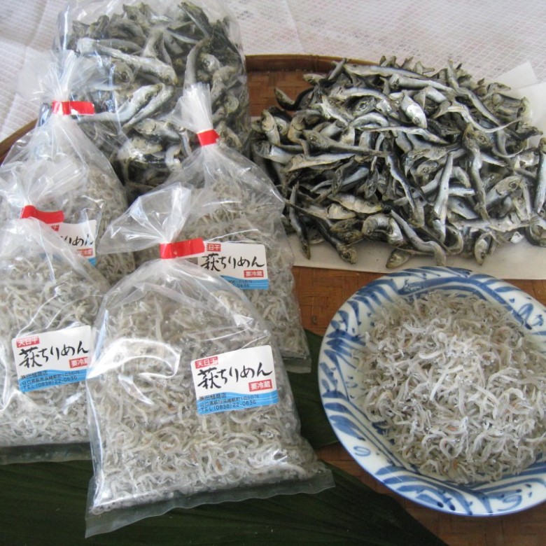 ちりめんじゃこ セット 天日干し 萩 ちりめん 130g×5 いりこ 450g×2 魚 小魚
