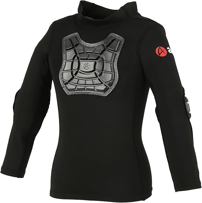 apt' プロテクター キッズ【Mサイズ】インナー ランバイク用 スケートボード スキー スノボ  スノーボード アイススケート マウンテンバイク ロードバイク パッド付シャツ 腕カバー 肘プロテクター 付き 子供用シャツ STGIN 奈良県 奈良市 なら 22-031