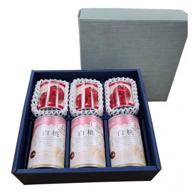 ふるさと納税 由利本荘市 国産りんご・2つ割り白桃缶詰　各3缶セット