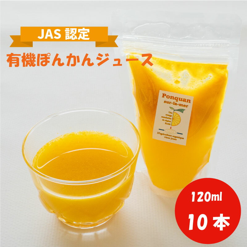 【ふるさと納税】 ぽんかん ジュース 120ml 10個 パック オーガニック 無農薬 防腐剤 不使用 田條園 シャーベット 高知県 須崎市 柑橘 蜜柑 みかん オレンジ フルーツ 果物 お取り寄せ 家庭用 高知県 須崎市