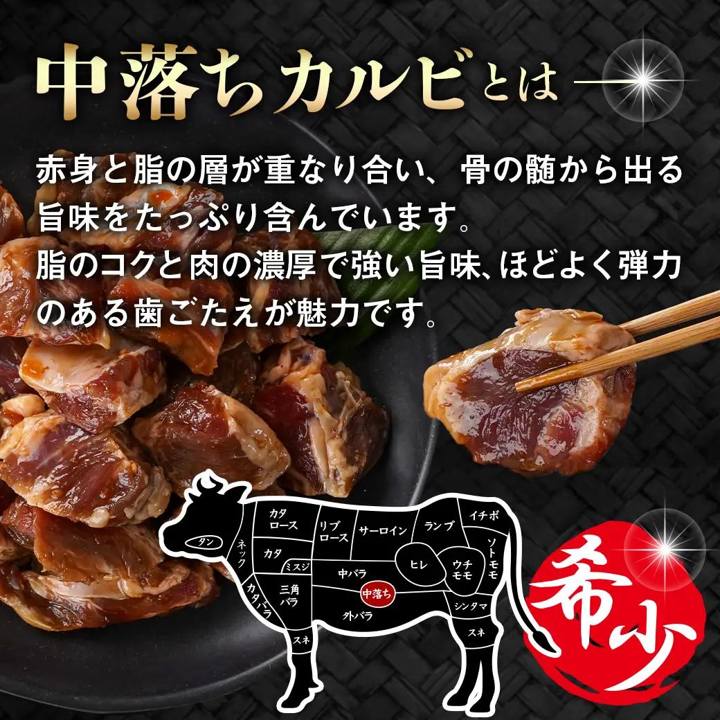 牛中落ちカルビ タレ漬け900g〔LG-33-023-900g〕_(都城市)  味付き牛中落ちカルビ 300gパック 真空 小分け 900g