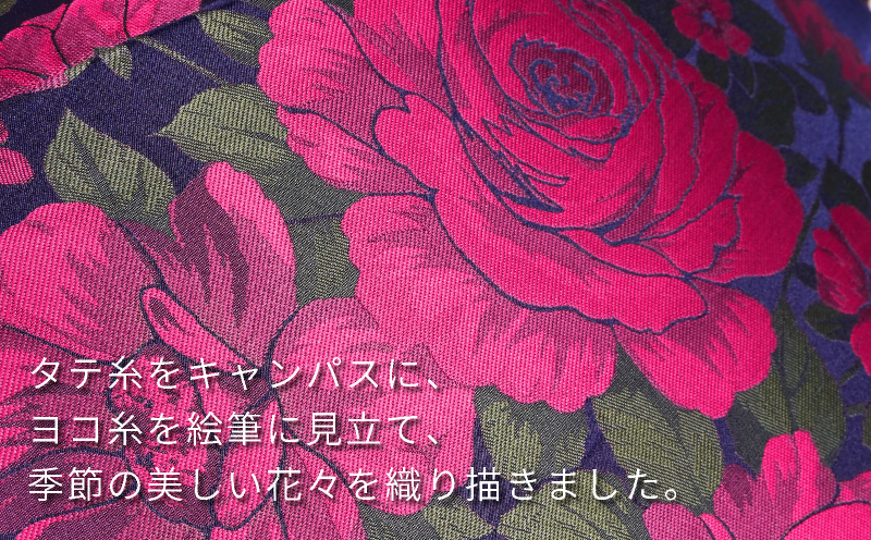 【槙田商店】晴雨兼用折りたたみ傘　絵おり　大ばら　ネイビー  日傘 UV プレゼント 化粧箱 ギフト 老舗