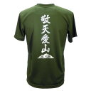 【ふるさと納税】やくT（屋久島Tシャツ）・敬天愛山＜オリーブ／サイズM＞