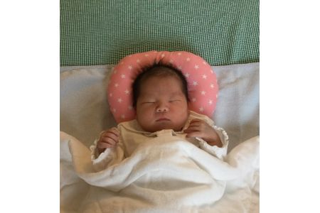 ベビー専科 ドーナツ枕 ドット ピンク同色2個 [0266]