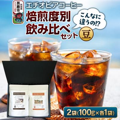 ふるさと納税 男鹿市 【こんなに違うの!?】エチオピアコーヒー 焙煎度別飲み比べセット(豆)|23_ssa-050101a