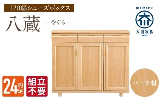 
                  【組立不要】大川家具 シューズボックス［やぐら］ロータイプ 幅120cm（バーチ材） _ 大川家具 シューズボックス やぐら 幅 120cm バーチ材 ロータイプ 国産 靴箱 組立不要 可動棚 有効活用 収納力 機能性 耐久性 玄関収納 整理整頓 シンプル デザイン 和風 洋風 インテリア 収納 日本製 お取り寄せ 福岡県 久留米市 送料無料 _Qd149
                