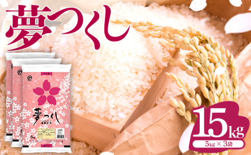 【20日営業日以内に発送】令和7年産 福岡県産米 夢つくし 15kg 精米 CY010_01