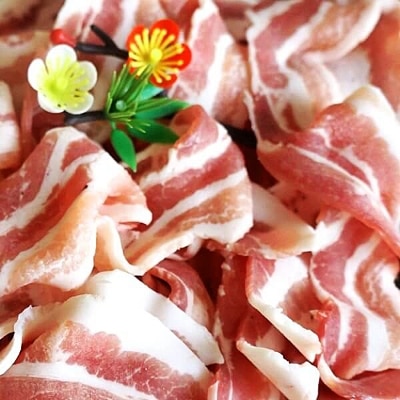 今治産仙高ポーク 豚ばら鉄板焼用切落とし 約1kg【VC00320】【配送不可地域：離島】