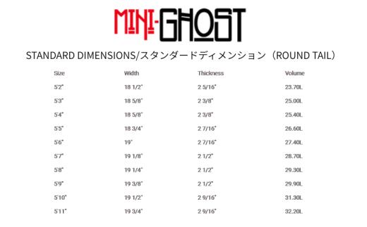 PYZEL SURFBOARDS MINI GHOST Rund Pin Tail 3FIN FUTURES パイゼル サーフボード サーフィン 海 マリンスポーツ 波乗り 波 江の島 江ノ島 PYZ
