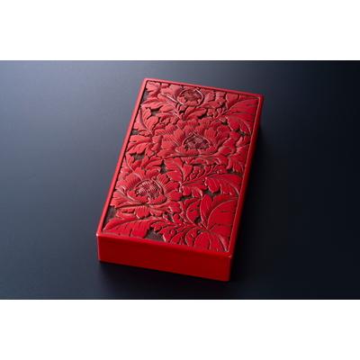 ふるさと納税 村上市 村上木彫堆朱　小箱　牡丹唐草地紋引下彫 F4027 |  | 01