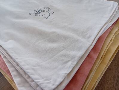 陶土バッグ １点【カラー：朱泥】トートバッグ 鞄 カバン 知多木綿 雑貨 ファッション 可愛い オシャレ 猫 ねこ 土 常滑の土 愛知県 常滑市