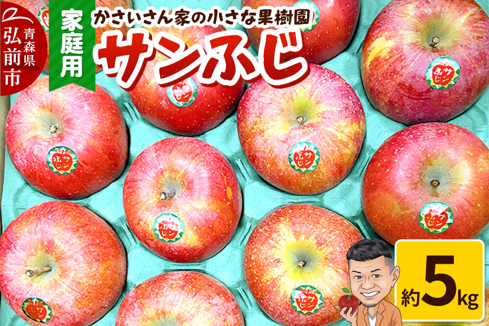 【26年11月下旬～発送】りんご サンふじ 約5kg【家庭用】林檎 リンゴ 果物 くだもの フルーツ 青森 [アップル おいしい 果実 果物 赤色 美味]