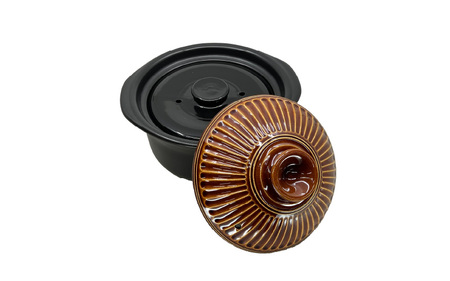 X-23 マジカル深土鍋ＩＨ３合炊き　菊花　アメ釉