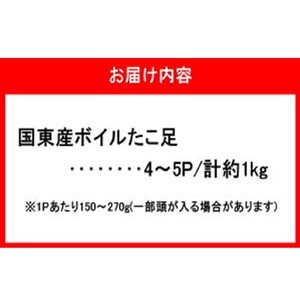 2561R_サイズは不揃いでも味は絶品！国東産ボイルたこ足約1kg