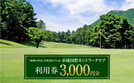 赤城国際カントリークラブ 利用券 (3,000円分) | ゴルフ場 ゴルフ利用券 ゴルフクーポン ラウンドプレー ゴルフチケット ハーフラウンド 関東ゴルフ場 都心近郊 ゴルフクラブ アイアン ドライバー パター群馬ゴルフ 前橋市ゴルフ 林間コース 戦略的コース 赤城山 景色の良いゴルフ場 群馬県 前橋市