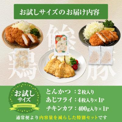 ふるさと納税 佐伯市 時短おかず・大人気フライ3種セット (お試しサイズ) |  | 01
