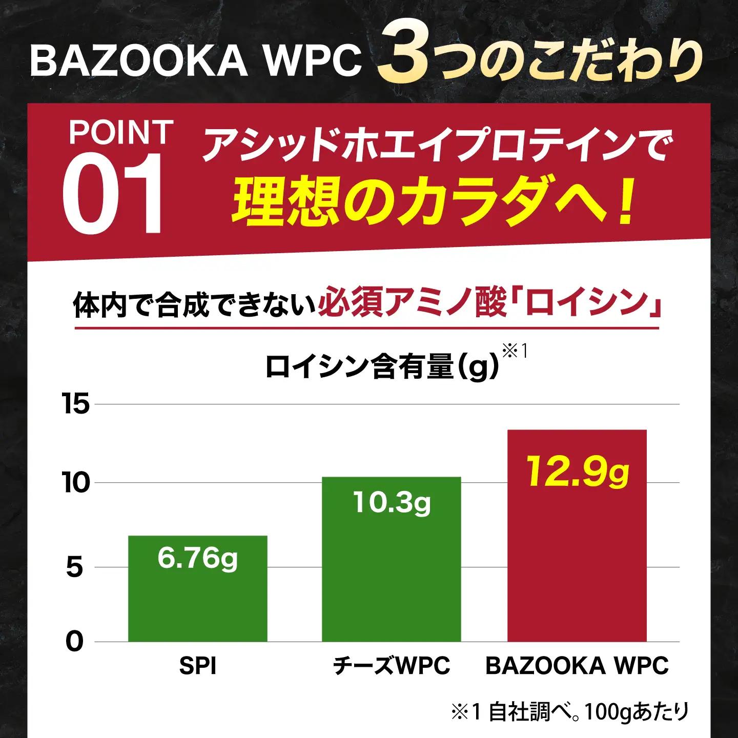 プロテイン BAZOOKA NUTRITION WPC（ホエイプロテイン）＜チョコレート＞ 900g｜バズーカ岡田監修 アルプロン[AIEN006]