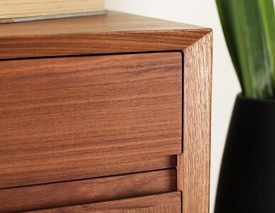 大川家具 レフライン 120cm リビングボード 収納 天然木ウォールナット 野中木工所