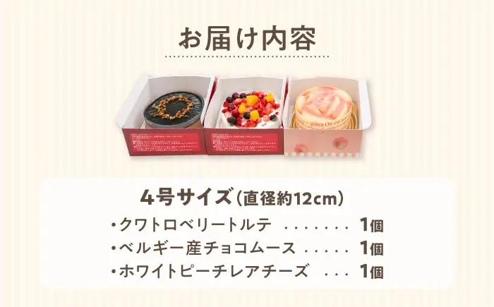 ホールケーキ 3種 フルーツ / チョコムース / レアチーズ 糸島市 / 五洋食品産業 [AQD017]  ケーキ 冷凍