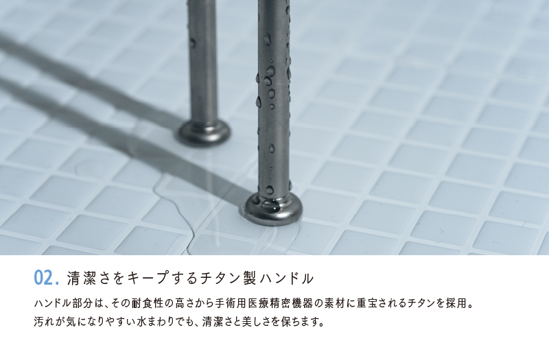 adelie 舌ブラシセット (ハンドル1本＋替え舌ブラシ1個)　アイスブルー