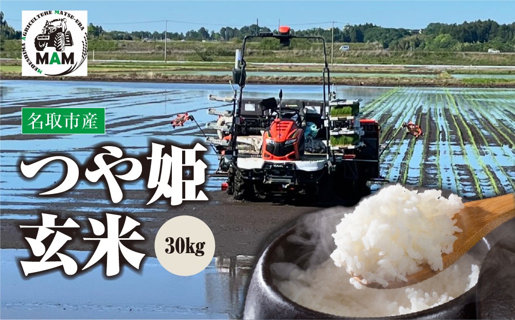 
            《令和7年産新米》つや姫 玄米 30kg　宮城県名取市産
          