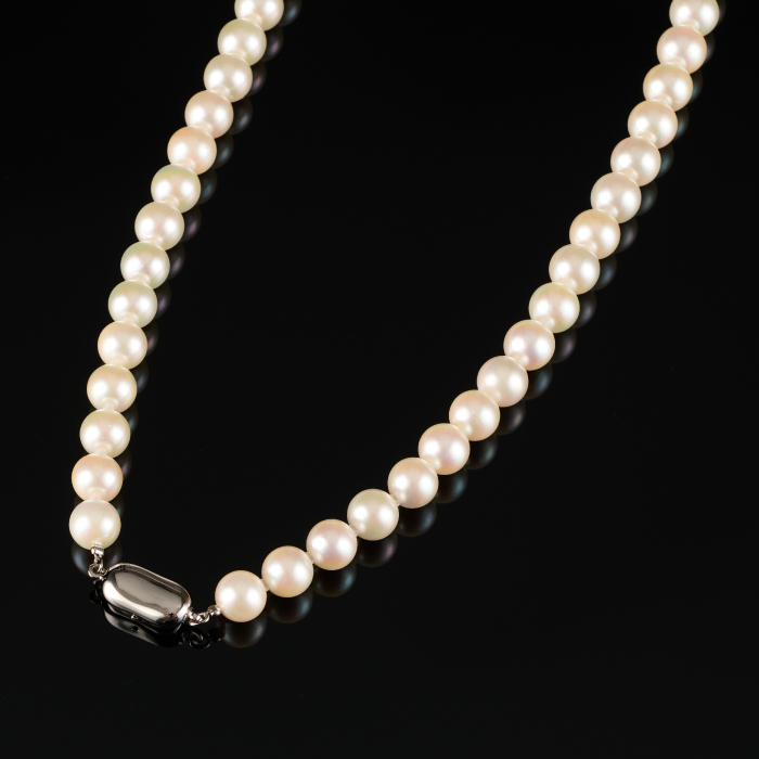 鑑別書付 7.5～8mmアコヤ真珠ネックレス・イヤリングorピアスセット：C508-001_イメージ4