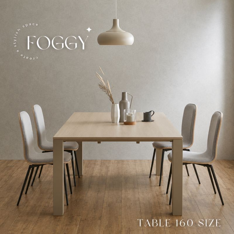 
                  FOGGY/フォギー 160cm ダイニングテーブル
                