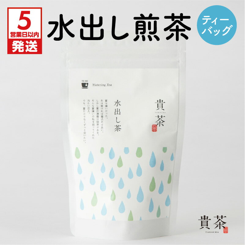 【ふるさと納税】水出し 煎茶 ティーバック 1袋 15パック 日本茶専門店 【貴茶-TAKACHA】 ほうじ茶 日本茶 茶 お茶 緑茶 ティー 国内生産 和の心 魅力 厳選 厳選茶葉 贅沢 味わい 風味 豊か 贈り物 鹿児島市 送料無料