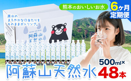 【6ヶ月定期便】天然水  阿蘇山 天然水 500ml 48本 |丸富産業