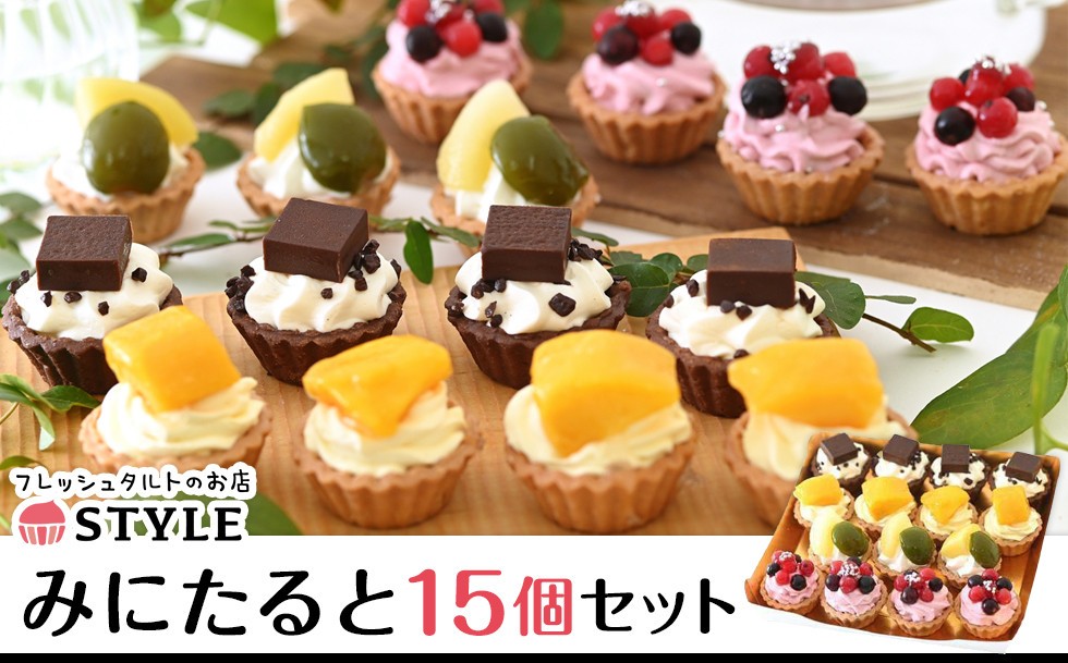 
            岡山みにたると (15個入)【洋菓子 ケーキ タルト スイーツ 生チョコ チョコ マンゴー 桃 もも カシス＆クランベリー 生クリーム クリーム セット商品 岡山県 おすすめ 人気 】
          