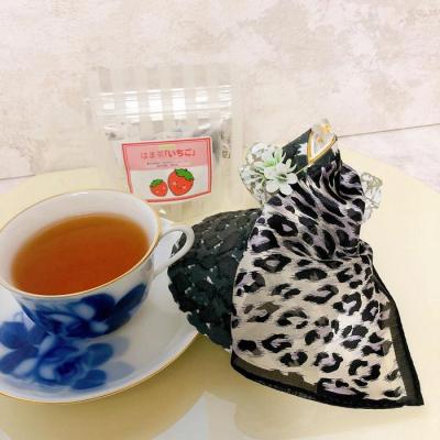 ふるさと納税 横浜市 飛沫防止食器カバー《華姫(R)》&amp;はま茶セット(華姫1個ブラック+はま茶いちご)