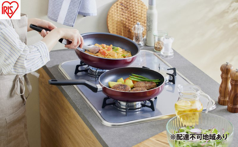 フライパン ダイヤモンドコートフライパン炒め鍋 IH・ガス火両用26cm VDI-W26 ワインレッド フライパン  ih  鍋 片手 炒め鍋  26cm 深型 IH 軽い ガス ih対応 ガス火 軽量 お手入れ 簡単 コーティング 単品 一人暮らし 新生活 アイリスオーヤマ