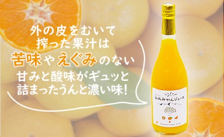 山北みかんジュース720ml6本【ストレートジュース みかんジュース 温習みかんジュース ジュース ジュース】 yk-0075