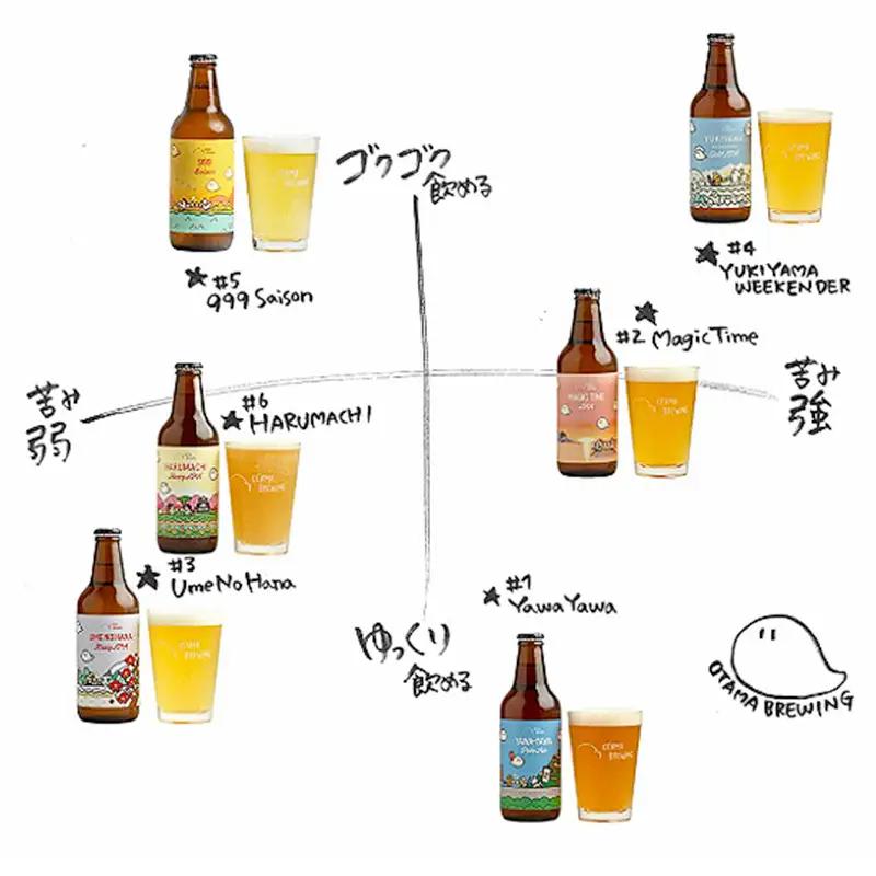 クラフトビール 飲み比べ 6本 セット 新潟県上越市 330ml 定番4種から3種×2本 工場直送 ビール 飲み比べ 選べる オタマブルーイング