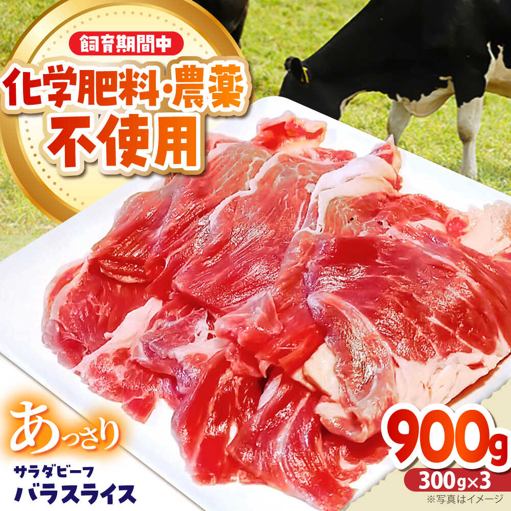 【ふるさと納税】サラダビーフ バラ スライス 300g×3パック《足寄町》【ありがとう牧場】 牛肉 スライス 牛肉スライス サラダ ビーフ 肉 ミート 牛 焼肉 牛丼 カレー BBQ ヘルシー ギフト 贈り物 北海道産 北海道 [BEAH006]