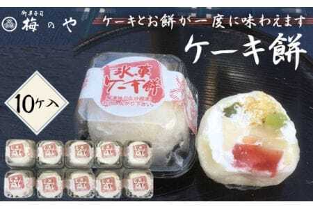 ケーキ餅　10ケ入り ／ デザート スイーツ 和スイーツ 和菓子 お餅 カスタード プリン ケーキ フルーツケーキ 送料無料 愛知県 No.047