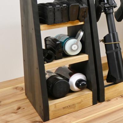 ふるさと納税 横手市 WOOD WORKS マガジン ( 弾倉 ) ラック 4段【本体:ライトブラウン×ブラックウッド】 |  | 02