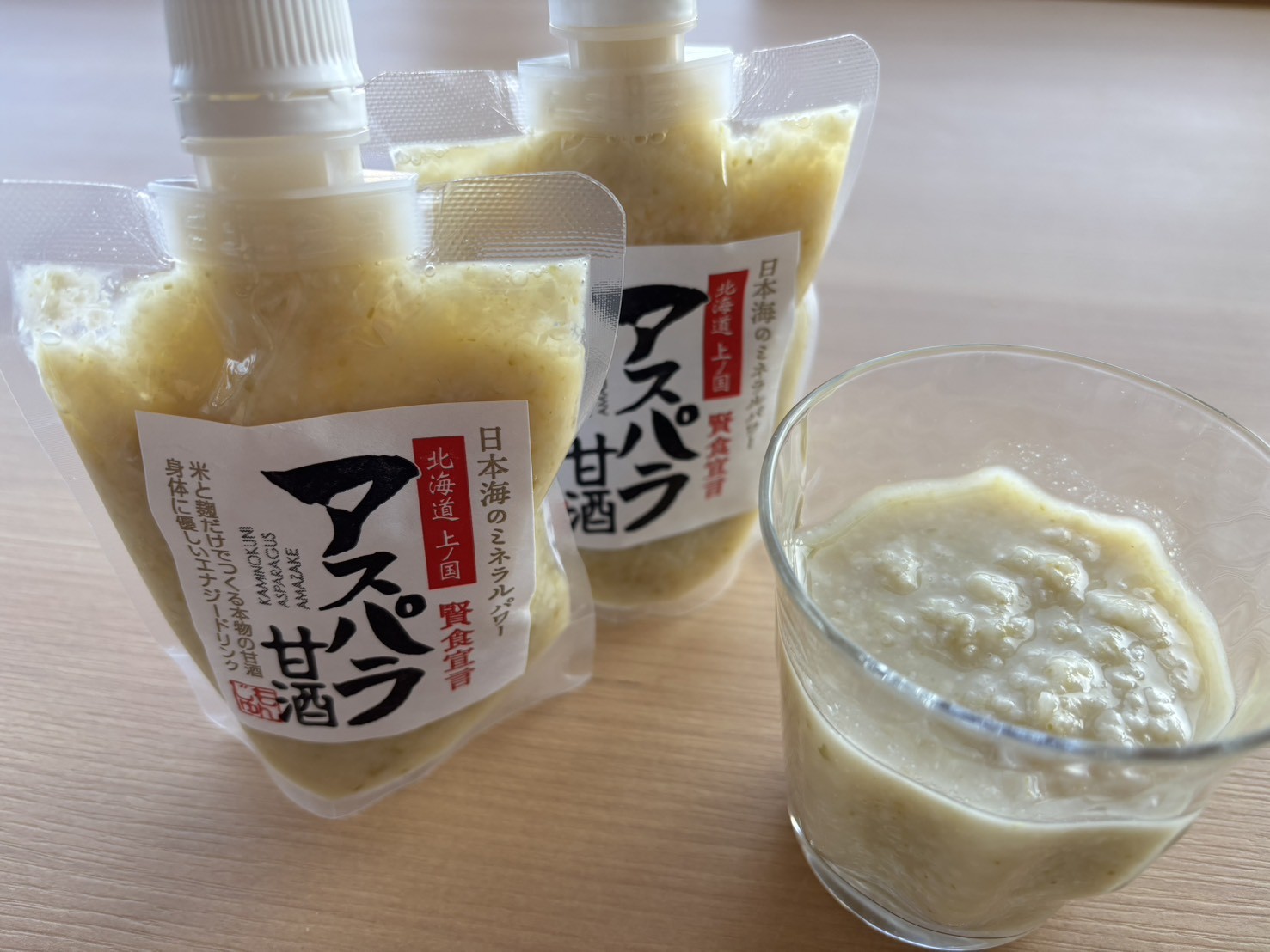 
                  【砂糖不使用・アルコールゼロ】上ノ国アスパラ甘酒／地元産アスパラガス×ふっくりんこ米麹仕立て
                
