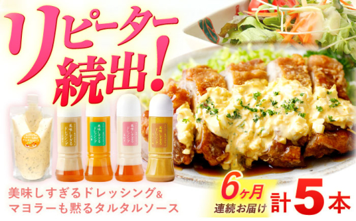 【6回定期便】スムージー専門店が作った ドレッシング 300g×4本（たまねぎ・人参・ごぼう・カレー）＆タルタルソース 300gパウチ【ビタミン・スタンド】[OAK031] / 調味料 サラダドレッシング 野菜ドレッシング 野菜ソース 玉ねぎドレッシング 調味料ドレッシング たまねぎドレッシング タマネギどれっしんぐ 調味料 川棚調味料 スムージー調味料