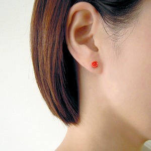 【 サンゴ ピアス 】 珊瑚 ミニバラ ピアス