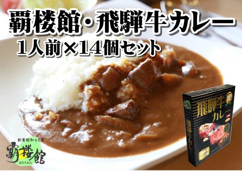 【ふるさと納税】覇楼館・飛騨牛カレー1人前(250g)×14個セット