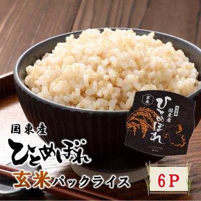 ふるさと納税 国東市 食物繊維たっぷり! 松原ファームの玄米パックライス ひとめぼれ 150g×6P_2576R