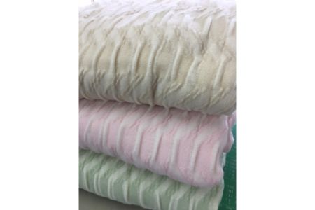 吸湿発熱 くしゅくしゅ 綿毛布 100×140cm ピンク ハーフケット [0685]