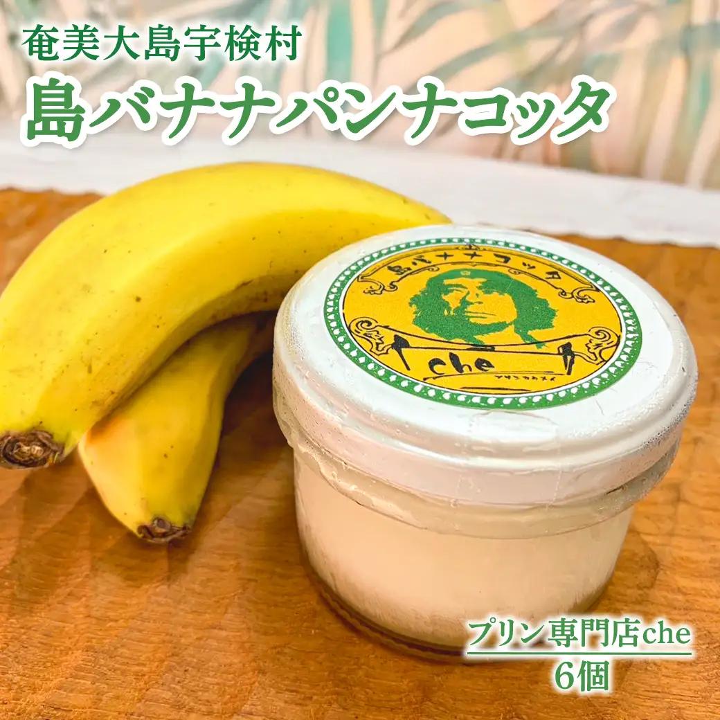 奄美大島 島バナナ パンナコッタ（6個入り）こだわり 素材 人気 スイーツ デザート 洋菓子 奄美大島 宇検村 鹿児島【プリン専門店che】
