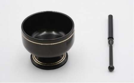 【高岡銅器】末広りん ブラック おりん りん台 一体 モダン 仏具 インテリア  FAD-0966